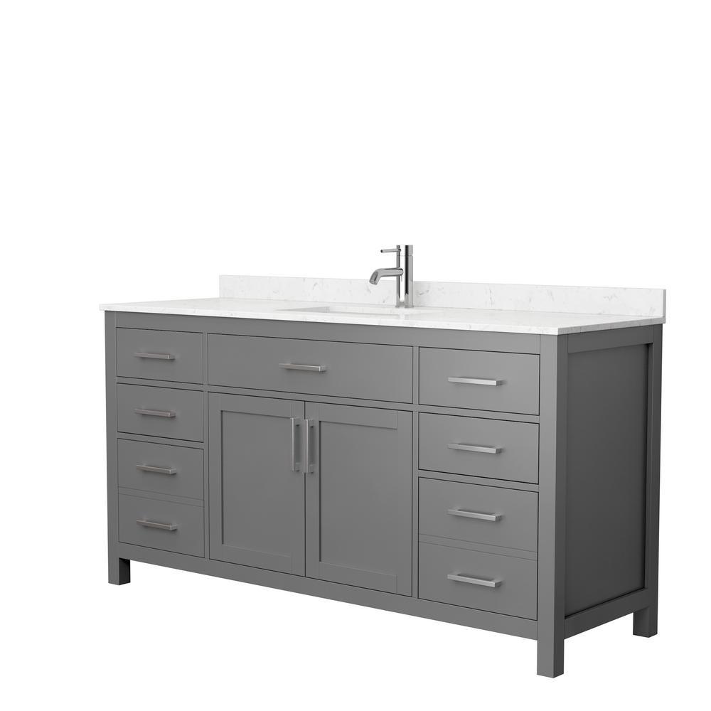 Beckett 42 in. W x 22 in. D Single Vanity in White with Cultured Marble Vanity Top in White with White Basin - Super Arbor