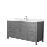 Beckett 42 in. W x 22 in. D Single Vanity in White with Cultured Marble Vanity Top in White with White Basin - Super Arbor
