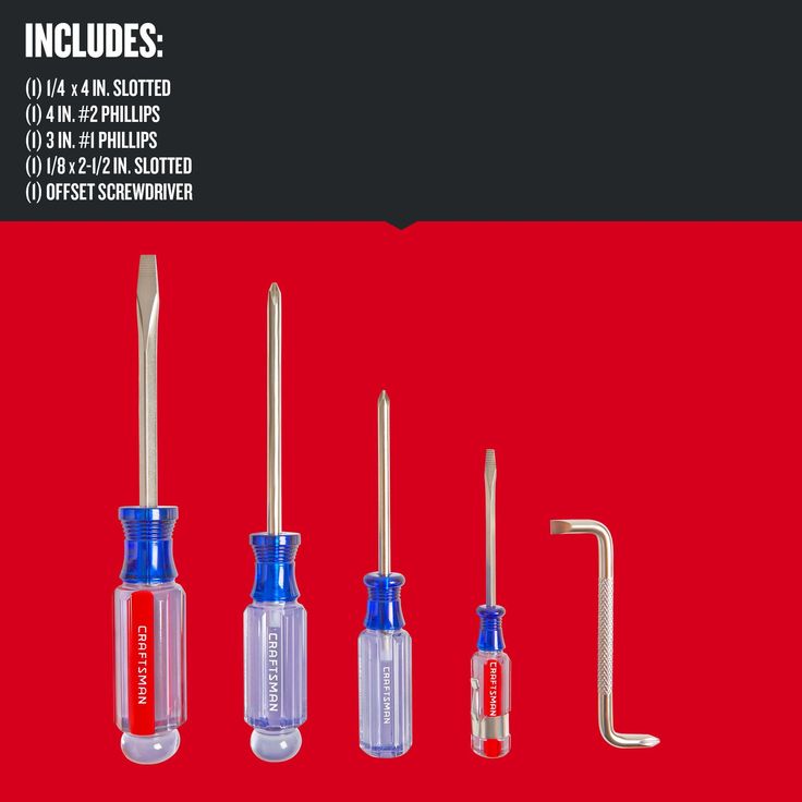 CRAFTSMAN 5-Piece Acetate Handle Screwdriver Set