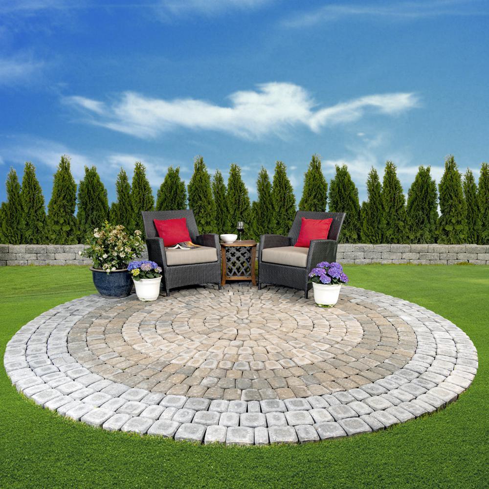 33.24 ft. x 1.375 ft. x 2.375 in. Cascade Blend Old Dominion Paver Circle Expansion Kit (260 Piece/45.72 sq. ft./Pallet) - Super Arbor