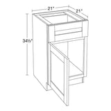 Home Decorators Collection Washington Vessel Blue Plywood Shaker Assembled Vanity Sink Base Kitchen Cabinet Sft Cls L 21 in W x 21 in D x 34.5 in H