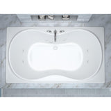 Star 6 ft. Rectangular Drop-in Whirlpool Bathtub in White - Super Arbor