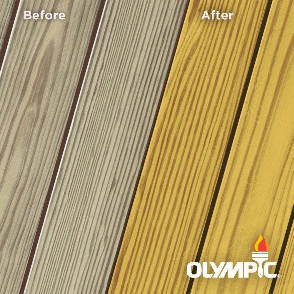 Olympic Maximum 1 gal. Honey Gold Exterior Stain and Sealant in One - Super Arbor