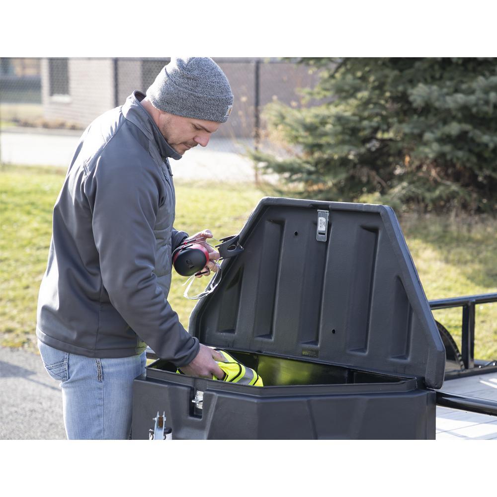18 in. x 19 in. x 36 in. Matte Black Plastic Trailer Tongue Truck Tool Box - Super Arbor