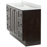 Northwood 49 in. W x 19 in. D Vanity in Dusk with Solid Surface Vanity Top in Silver Ash with White Sink - Super Arbor