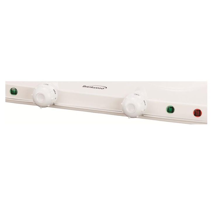 2-Burner 12 in. White Hot Plate with Temperature Control