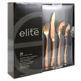Elite Stonehenge 20-Piece Black Flatware Set (Service for 10)
