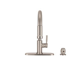 Delta Trask with Tempsense Stainless 1-Handle Deck Mount Pull-Down Handle/Lever Residential Kitchen Faucet (Deck Plate Included)