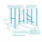 Moen Align 24-in Chrome Wall Mount (ADA Compliant) Grab Bar