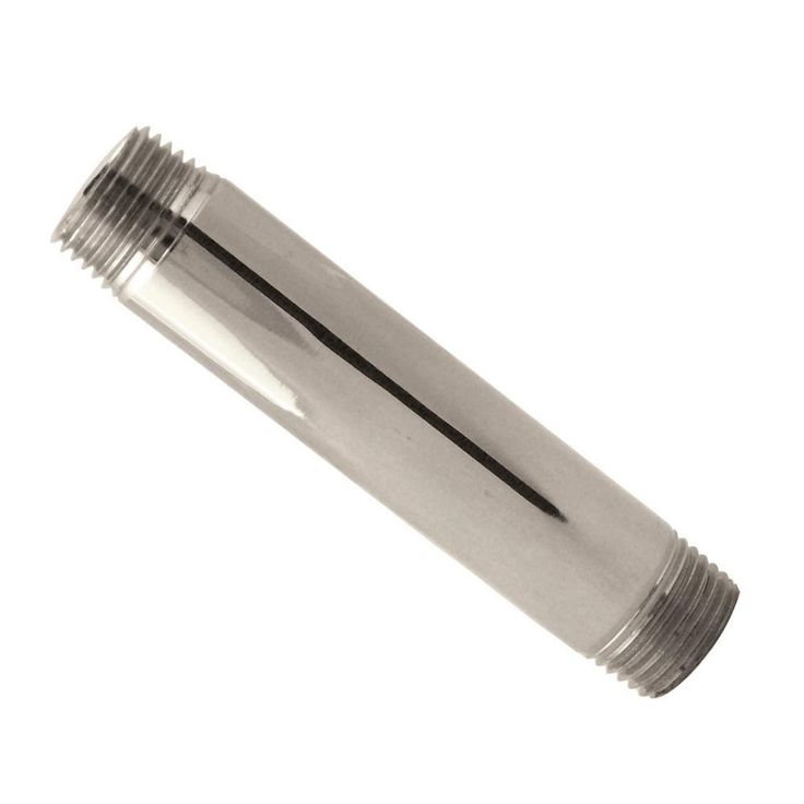 1/2 in. x 1/3 ft. IPS Lead-Free Brass Pipe Nipple in Polished Nickel