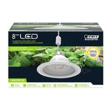 8 in. 32-Watt Clamp Mount White Full Spectrum LED Non-Dimmable Indoor Plant Grow Light, Cool White (2-Pack)