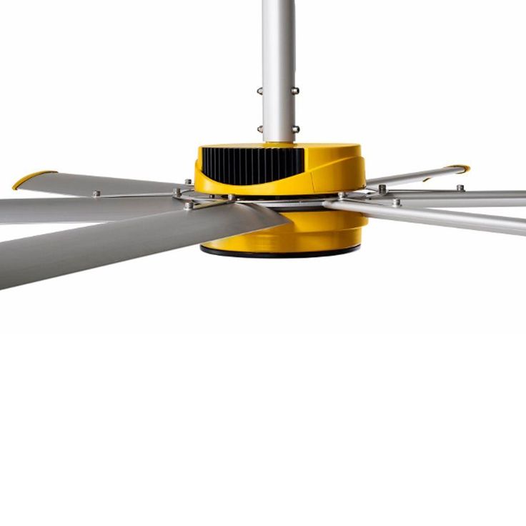 3025 10 ft. Indoor Yellow and Silver Aluminum Shop Ceiling Fan with Wall Control