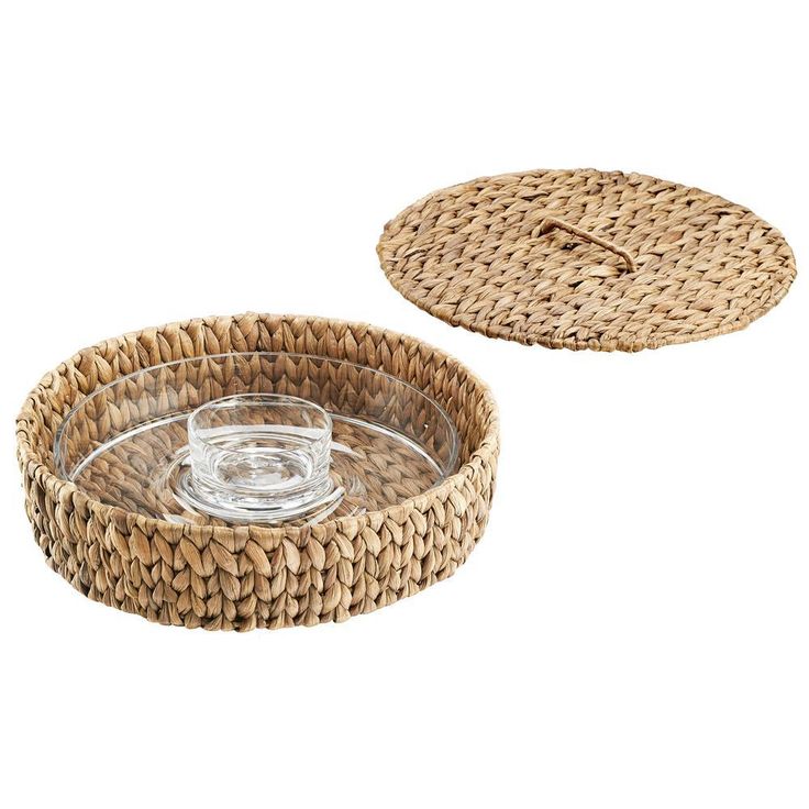 Garden Terrace 13.5 in. Chip and Dip Server with Container and Lid