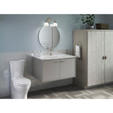 Ceramic/Impressions 37 in. Single Faucet Hole Vitreous China Vanity Top with Basin in White Impressions - Super Arbor