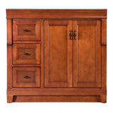 Naples 30 in. W 21.63 in. D Vanity Cabinet Only in Warm Cinnamon with Left Hand Drawers - Super Arbor