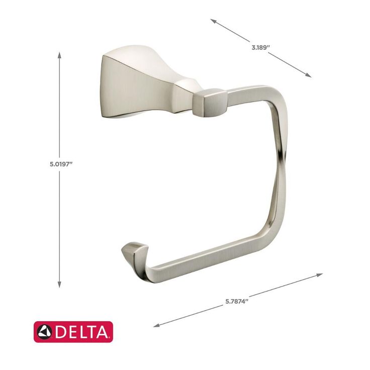 Delta Sawyer Satin Nickel Wall Mount Single Post Toilet Paper Holder