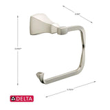 Delta Sawyer Satin Nickel Wall Mount Single Post Toilet Paper Holder
