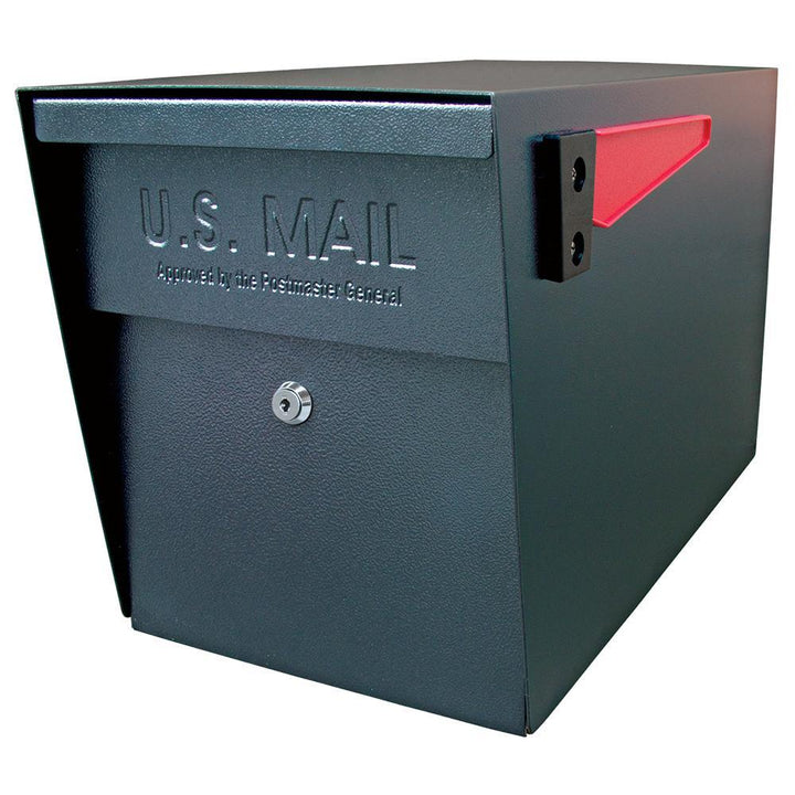 Locking Post Mount Mailbox with High Security Reinforced Patented Locking System, Black - Super Arbor