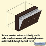 3500 Series Bronze Surface-Mounted Private Vertical Mailbox with 6 Doors - Super Arbor