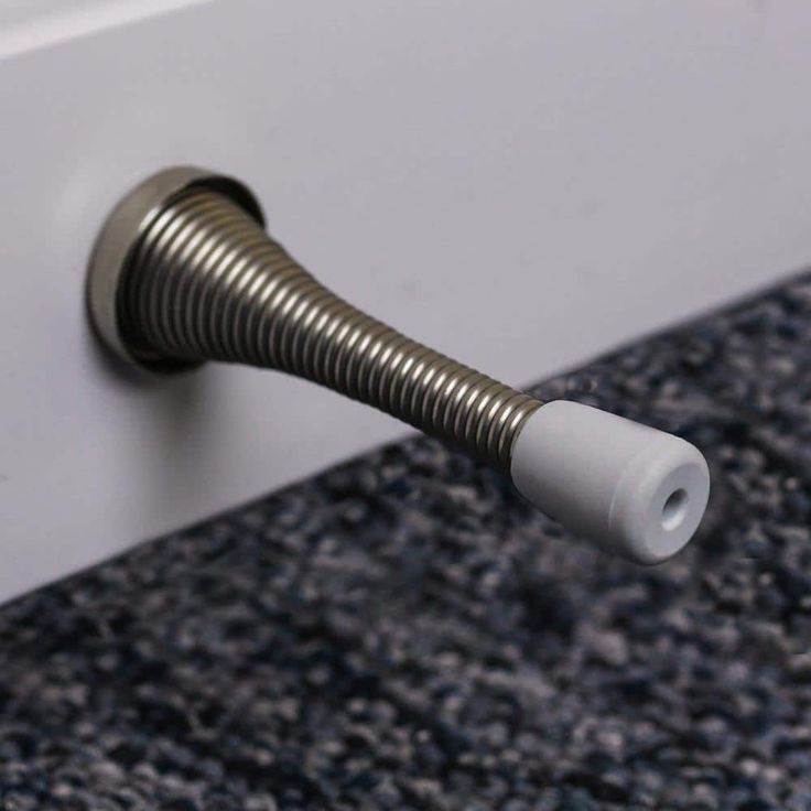 Satin Nickel Spring Door Stops Value Pack (5-Pack)