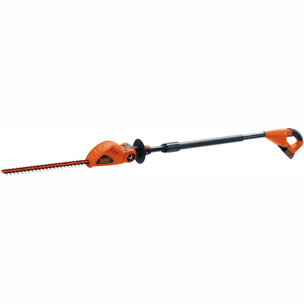 BLACK+DECKER 18 in. 20V MAX Lithium-Ion Cordless Pole Hedge Trimmer with (1) 1.5Ah Battery and Charger Included