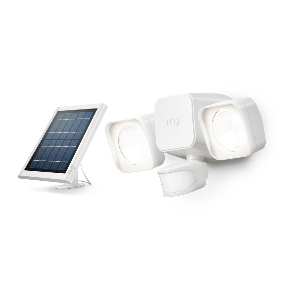 Smart Lighting Black Motion Activated Solar Outdoor Integrated LED Flood Light - Super Arbor