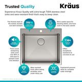 Standart PRO Drop-in Stainless Steel 25 in. 2-Hole Single Bowl Kitchen Sink