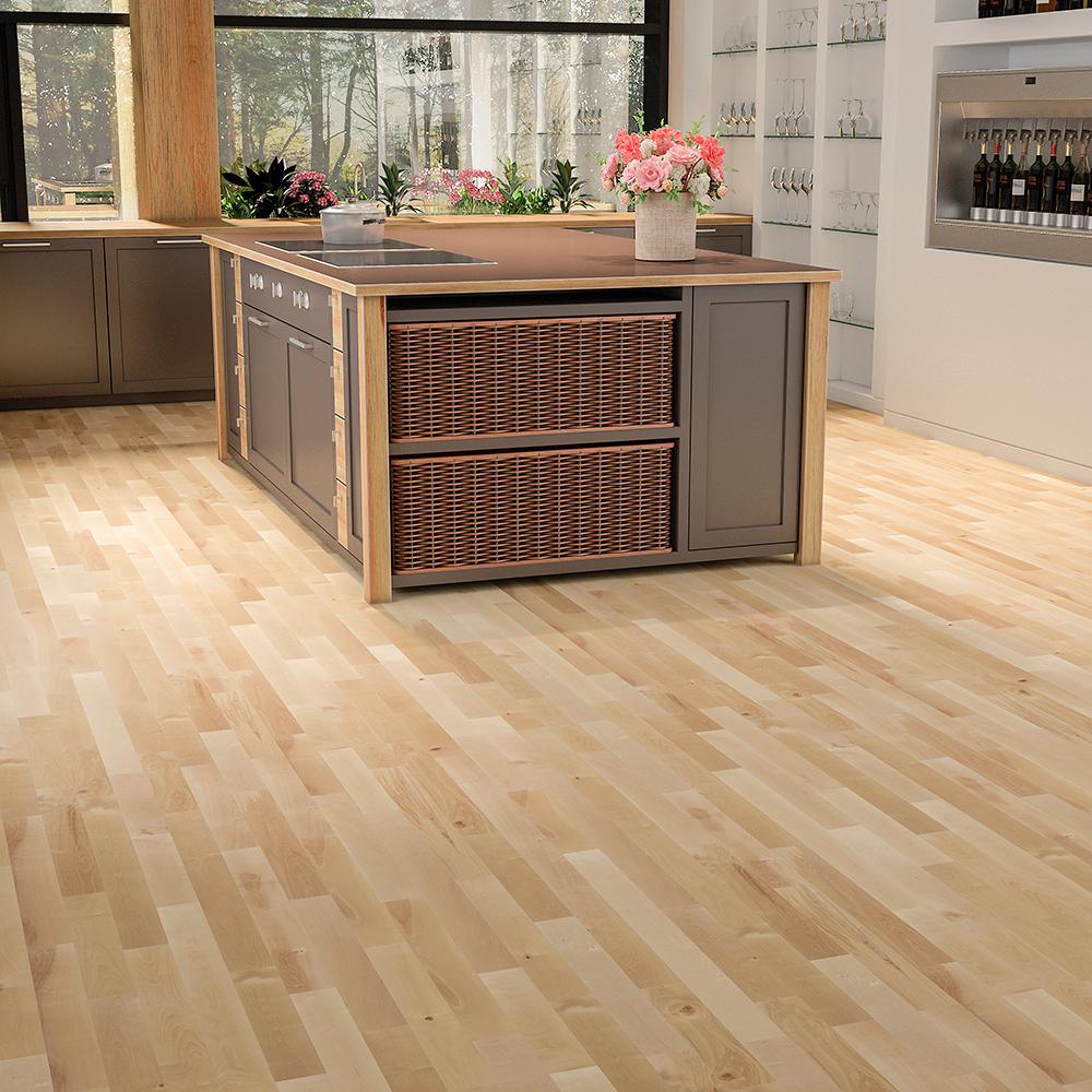 MONO SERRA Canadian Northern Birch Natural 3/4 in.Thick x 4-1/4 in. Wide x Varying Length Solid Hardwood (20 sq. ft. / case) - Super Arbor