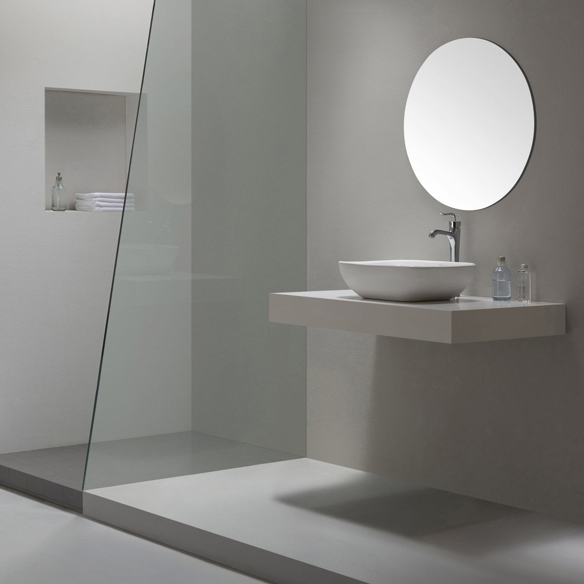 KRAUS Elavo Soft Square Ceramic Vessel Bathroom Sink in White, 18.1 x 16.1 x 5.5 in