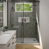 Harbor Gray 10-in x 11-in Matte Ceramic Hexagon Stone Look Floor and Wall Tile (0.83-sq. ft/ Piece)