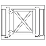 Everbilt 4 in. Black Hook & Eye Hinge (2-Pack)