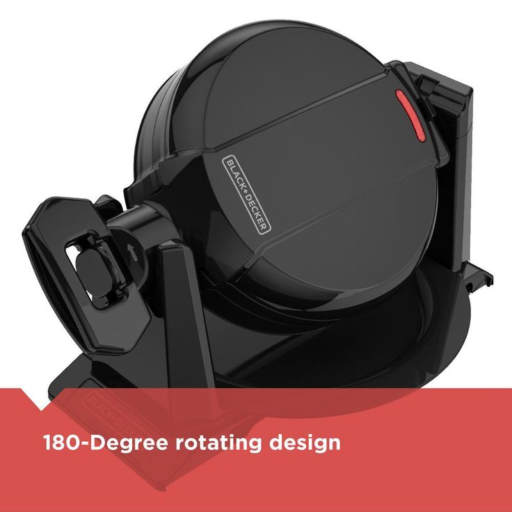 2-Waffle Black Flip Belgian Waffle Maker