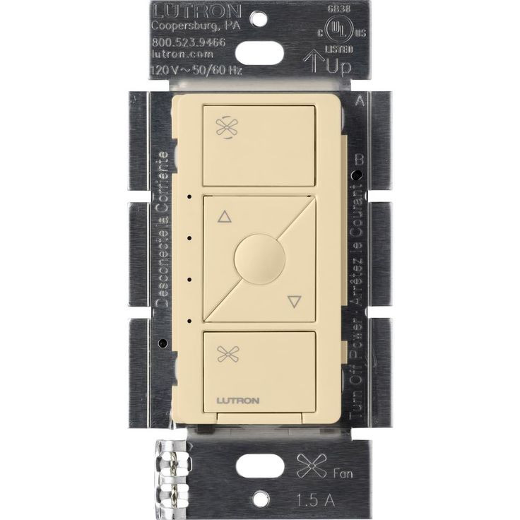 Lutron Single-Pole Caseta Wireless Smart Fan Speed Control, White