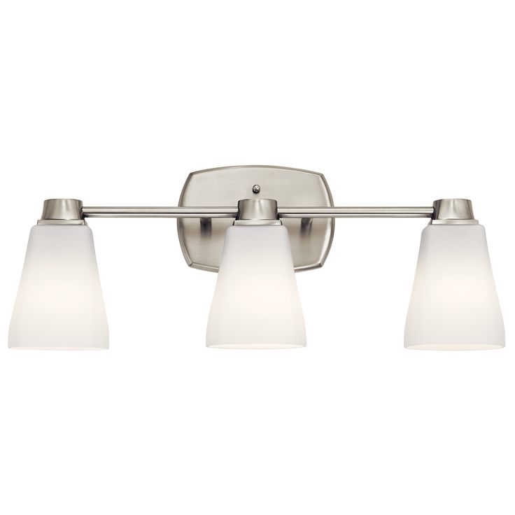 DELTA Sandover 3-Light Nickel Traditional Vanity Light