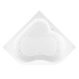 Beryl 5 ft. Acrylic Corner Drop-in Whirlpool Air Bathtub in White - Super Arbor