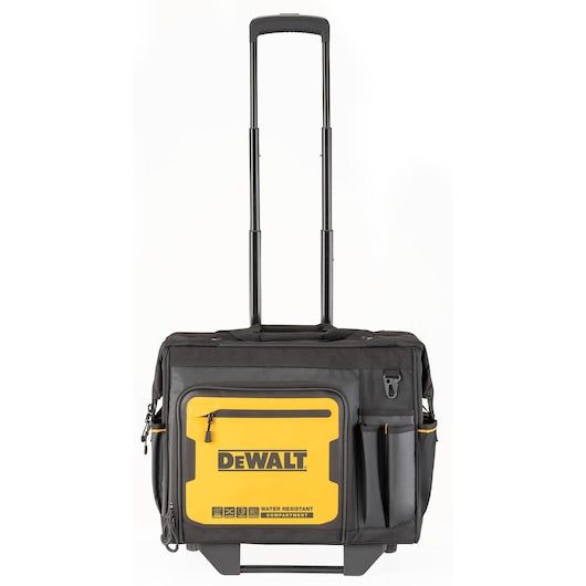 DEWALT Black- Yellow Polyester 12.125-in Zippered Rolling Tool Roll