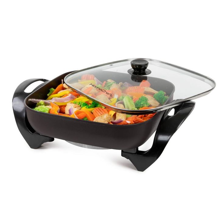 144 sq. in. Black Non-Stick Electric Skillet