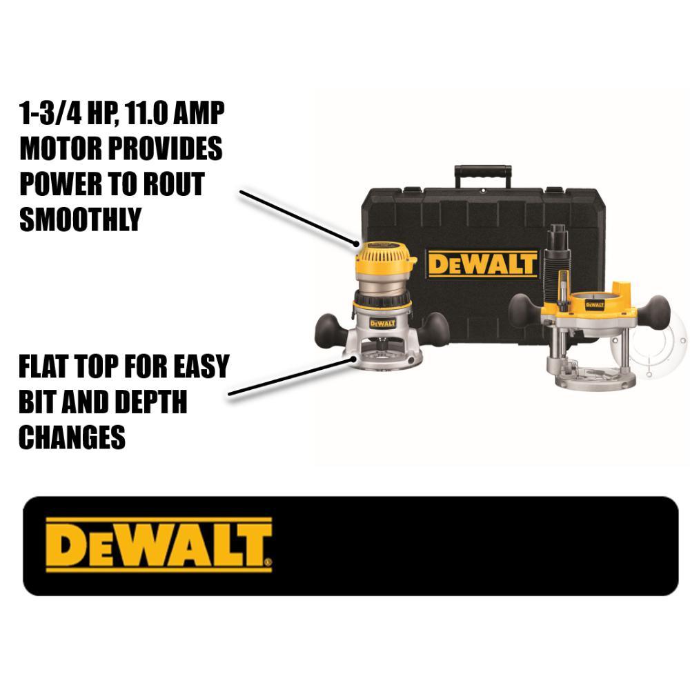 11 Amp Corded 1-3/4 Horsepower Fixed Base / Plunge Router Combo Kit - Super Arbor