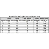 3 in. Dia x 100 ft. Blue 6 Bar Heavy-Duty Reinforced PVC Lay Flat Discharge and Backwash Hose