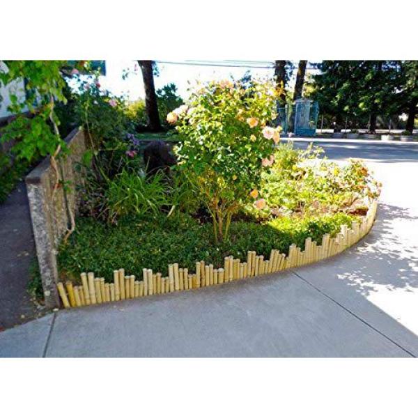 MGP 6 ft. Uneven Solid Bamboo Edging - Super Arbor