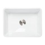 Fireclay 24 in. Single Bowl Farmhouse/ Apron-Front Porcelain Ceramic Kitchen Sink in White