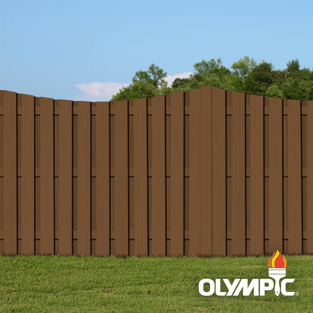 Olympic Elite 1 gal. Chestnut Brown Solid Advanced Exterior Stain and Sealant in One - Super Arbor