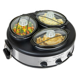 Triple 1.5 qt. Stainless Steel Slow Cooker Buffet