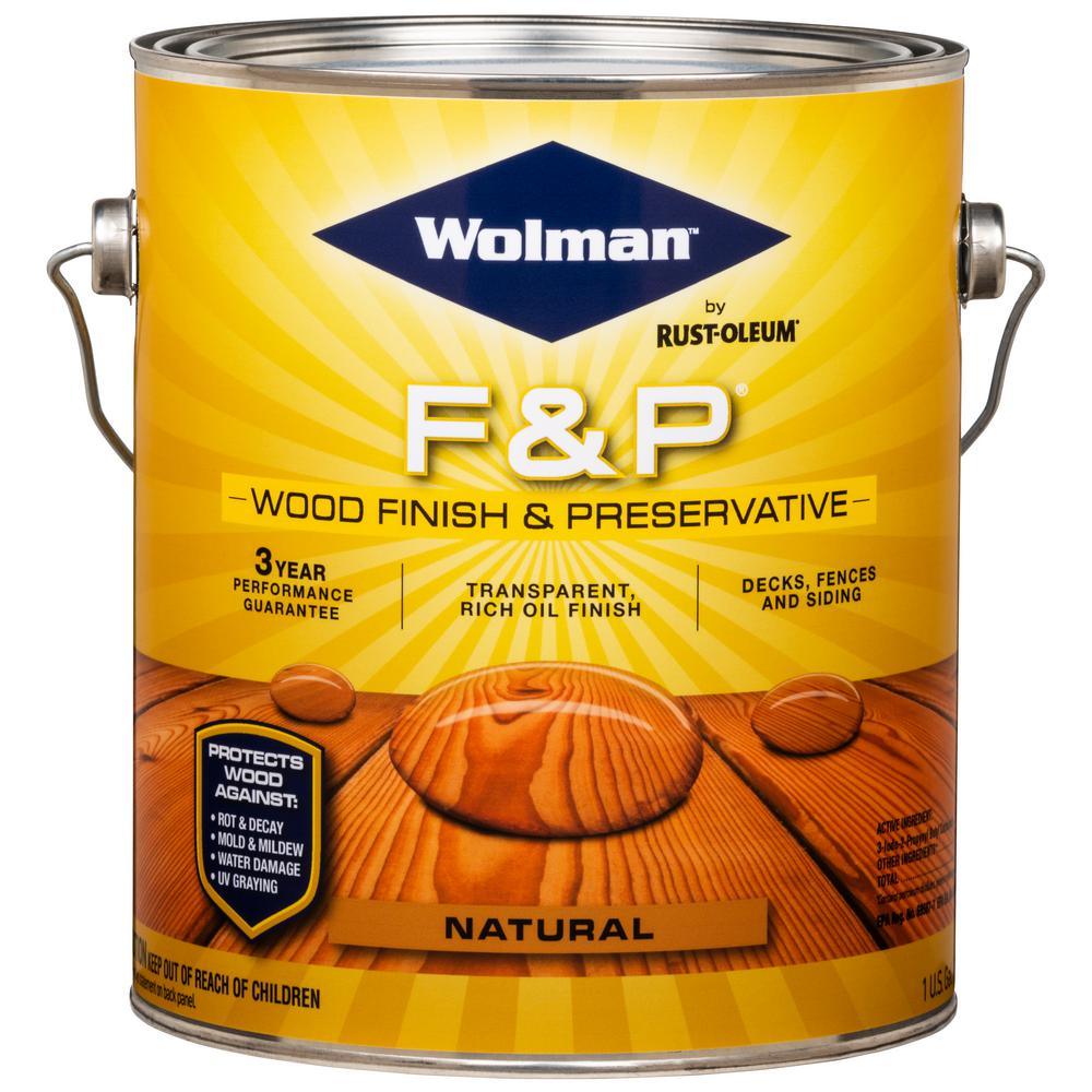 Wolman 1 gal. F&P Natural Exterior Wood Stain Finish and Preservative (4-Pack) - Super Arbor