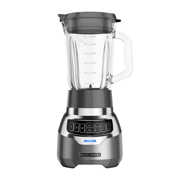 PowerCrush 48 oz. 3-Speed Silver Digital Blender with Travel  Cup