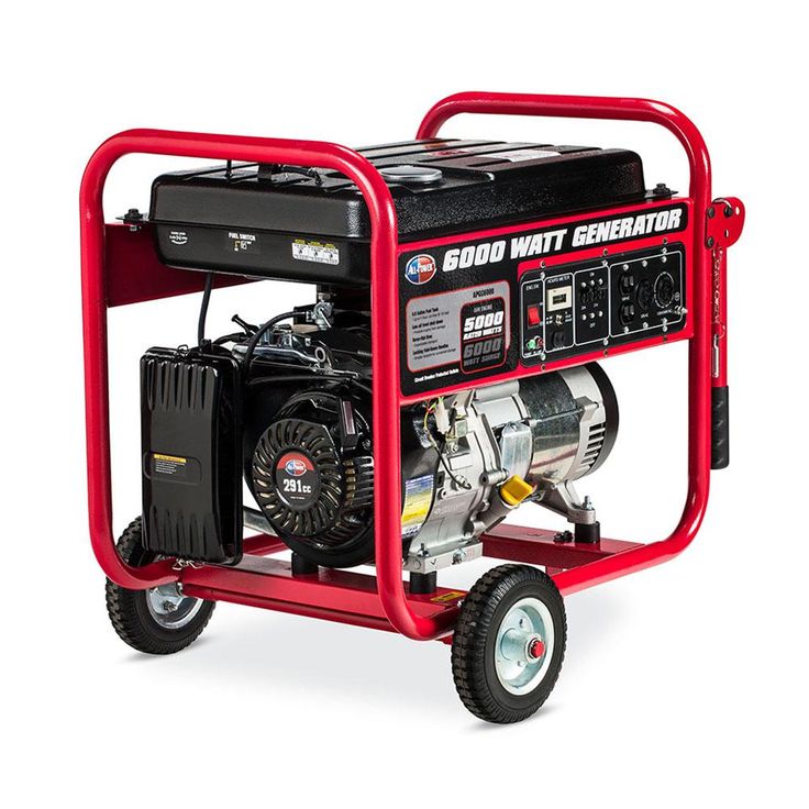 All Power 5000-Watt Manual Start Gasoline Powered Portable Generator with Mobility Kit