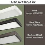 Commercial Electric 4 ft. x 10 in. Blackened Steel Back-Lit LED Panel Light 4000 Lumens 3000K 4000K 5000K Dimmable Kitchen Lighting