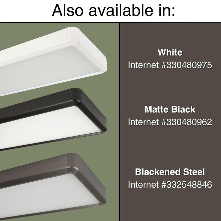 Commercial Electric 4 ft. x 10 in. Deco Matte Black Back-Lit Flat Panel LED Flush Mount 4000 Lumens 3000K 4000K 5000K Dimmable