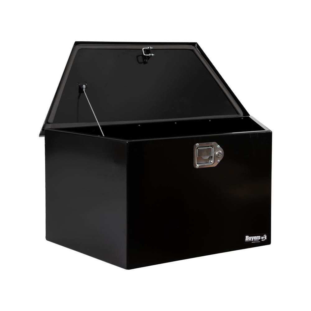 16.38 in. x 15 in. x 35.25 in. Gloss Black Steel Trailer Tongue Truck Tool Box - Super Arbor