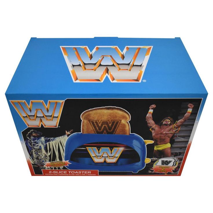 Blue WWE Retro Two-Slice Toaster -- 600 Watts